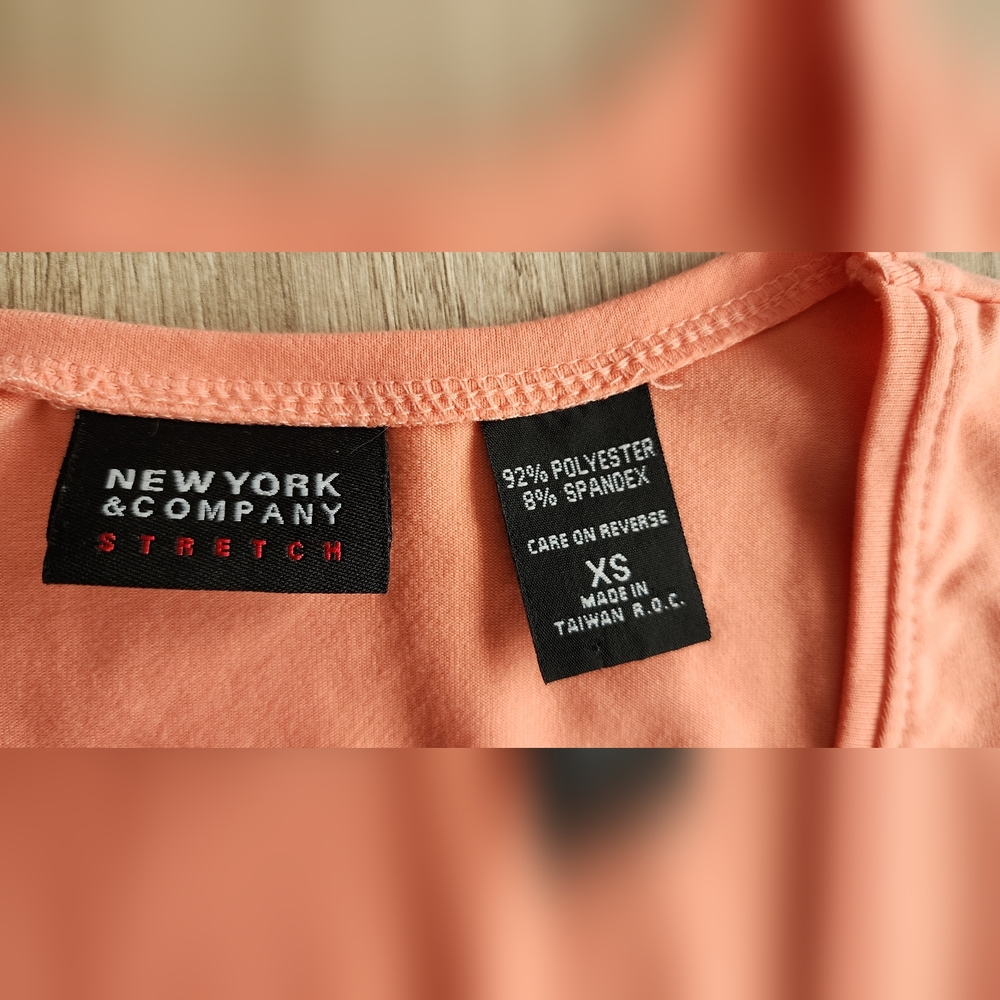 New‎ York & Company Women's XS Peach Color Tank Top - Picture 3 of 5
